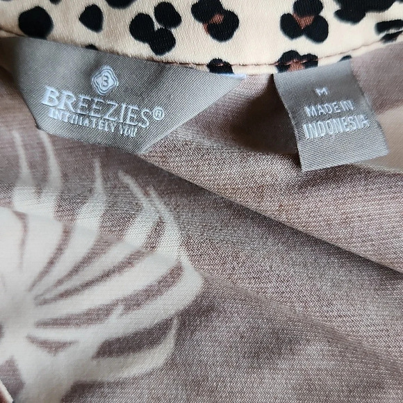 Breezies Brown Cheetah Print Dress - Picture 10 of 11